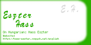 eszter hass business card